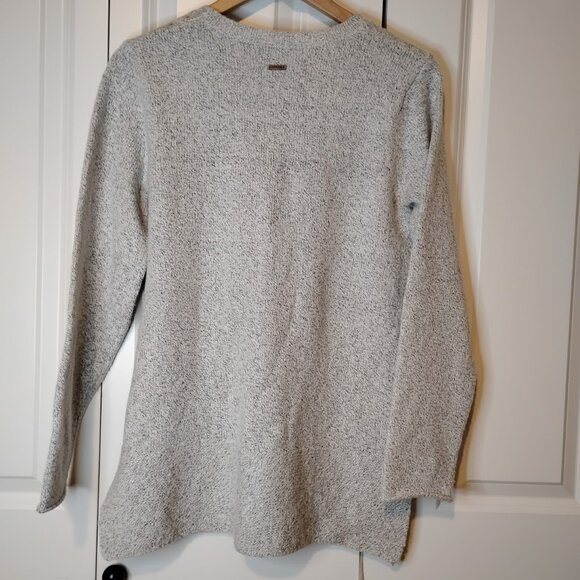 prAna Women's Grey Nolan Wool Mohair Cable Knit Pullover Tunic Sweater Size M - Picture 3 of 7